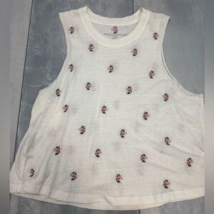 Spiritual Gangster White Floral Sleeveless Top